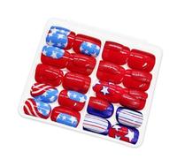 48 pz Star Press On Nails Short Square Stick on Nails Glittering Full Covers Unghie Finte Manicure Forniture