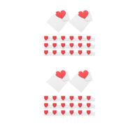 48 Set Biglietti Augurali a Cuore Pieghevoli Chiari con Buste Abbinate | Carta e Cartoncino, Formato Mini con Chiusura Affidabile, Facili da Personalizzare per Regali e Pacchi