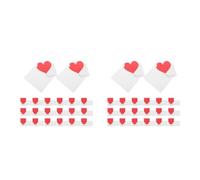 48 Set Biglietti Auguri a Forma di Cuore Pieghevoli con Buste Abbinate | Carta Cartoncino, Formato Mini e Chiusura Affidabile, per Note Romantiche, Feste e Confezioni Regalo