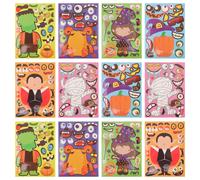 48 Sheets Adesivi Faccia Halloween Lavoretti Per Il Viso Di Zucca