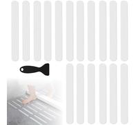 48 strisce antiscivolo, nastro di sicurezza antiscivolo bianco, adesivi per pavimenti per scale, vasca da bagno, cucina, bagno
