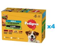 48 x 100 g PEDIGREE cibo umido MIX gusto manzo agnello pollo tacchino in sals...