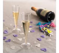 48 X Champagne Fluttini 135ml Plastica Festa Matrimonio Occhiali Riutilizzabile