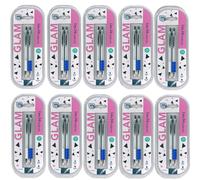 48 X Glam Pen Easy Roll Penna A Sfera 24 Inchiostro Blu E 24 Inchiostro Nero
