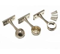 48 X Guida Asta Armadio Set 2 X Estremità Supporti 1 X Centrale 19mm CP Onesto