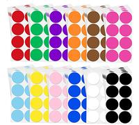480 Pezzi Adesivo Etichetta Colore Rotondo, 5 cm Autoadesivo Colore Codifica Etichette Inscrivibili Pastilla Adesivi Colorati per Ufficio Casa Scuola Artigianato (12 Colori)