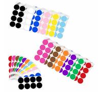 480 Pezzi Bollini Adesivi Colorati 50 mm Etichette Adesive Rotonde Colorate Grande Punti Adesivi Colorati per Ufficio Casa Scuola Artigianato (12 Colori)