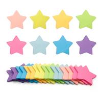 480 Pezzi Foglietti Adesivi per Appunti,8 Colori Appunti Adesivi,Note Adesive Autoadesive a Forma di Stella,Cose per la Scuola,Cancelleria per Pianificatori,Promemoria,Ufficio,Casa,Accessori(70x70mm)