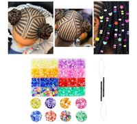480 pezzi kit di accessori per capelli pony perline per dreadlock party