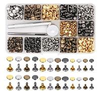 480 Set Rivetti per Cuoio, Doppio Lato Ribattini per Cuoio Rivetti per Tessuto Rivetti per Tessuto Metallo a Doppia Faccia per Artigianato in Pelle, Scarpe, Borse, Vestiti, Decorazioni