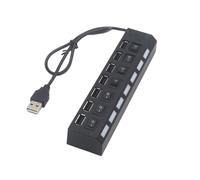 480mbps USB Splitter 7 porte con interruttori individuali USB2.0 ricarica per PC portatile Multi porta con controllo