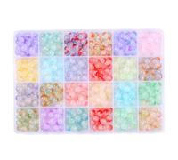 480Pcs 8mm Vetro Perline per Gioielli Creazione Perline Rotonde Gradiente Gemma