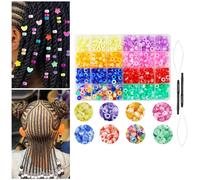 480pcs capelli pony perline decorazione plastica per bracciali dreadlock