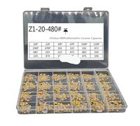 480pcs Monolithic Ceramic Capacitor 10pF~10uF,ceramic capacitor Assorted Kit ZDVHOMCB