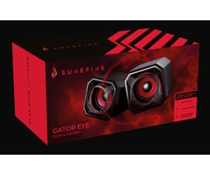 48820 SUREFIRE Speakers Gaming GATOR EYE nero/rosso, nuovi