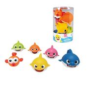 48821 BABY SHARK Set di 6 squaletti morbidi per bagnetto multicolore