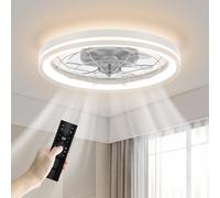 48cm Ventilatore da Soffitto Silenzioso con Luce e Telecomando Dimmerabile