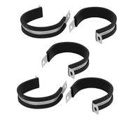 48mm Dia EPDM Rubber Lined P Clips Cable Hose Pipe Clamps Holder 5pz