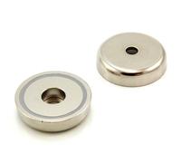 48mm dia x 11.5mm x 8mm counterbore N42 Neodymium Pot Magnet - 90kg Pull (10)