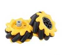 48mm per mecanum Wheel Pair Omnidirezionale Robot Car 48mm per | Movimento a 360 gradi, diagonale in avanti e indietro, adatto per motori TT, diametro 48 mm, pneumatici in gomma silenziosi
