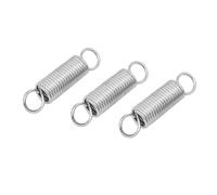 48mmx20mmx2.5mm Stainless Steel Dual Hook Tension Spring Silver Tone 3pz