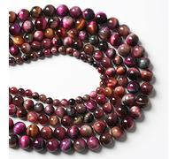 48pcs 8mm Top 3A Naturale Occhio di Tigre Perline per la creazione di gioielli Rose Red Starry Sky Tiger Eye Stone Round Loose DIY Bracciale Collana Orecchini GE6-S760