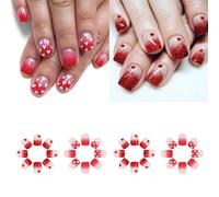 48pcs Chiodi Premere Unghie Short Square Designs Per Donne Della Che Cercano Un Unico Luccichio D'arte