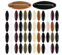 48Pcs Hijab Pins ovale sciarpa di plastica spille di sicurezza Hollow colorato Hijab Pin decorazione panno di bloccaggio per le donne sciarpe musulmane