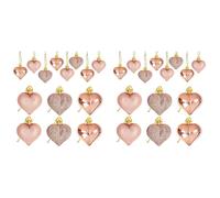 48Pcs Ornamenti Un Forma di Cuore di San- Nel Rosa Ornamenti di Palline5865