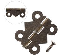 48Pcs Pratiche cerniere a forma di farfalle a 4 fori antiche piccole cerniere