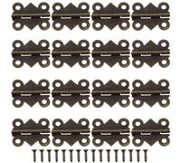 48Pcs Pratiche cerniere a forma di farfalle a 4 fori antiche piccole cerniere