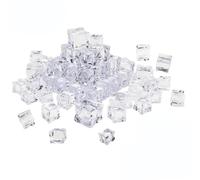 48pezzi Fake Ice Block in Plastico, Trasparente, Realistico