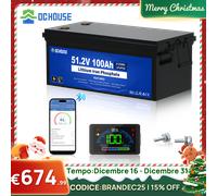 48V 100Ah Batteria per carrello da golf al litio Bluetooth LiFePO4 con monitor