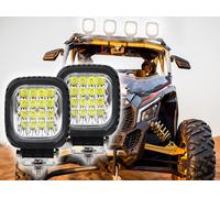 48W 2x Fascio Riflettore LED DRL Lavoro Luce Barre SUV Auto Atv Caravan Barche