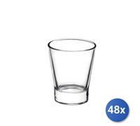 48x Bicchieri In Vetro Trasparente Bormioli Caffeino Cl8,5