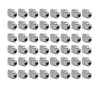 48x Connettore cavo di rete CAT6 A moduli Keystone RJ45 accoppiatore Ethernet