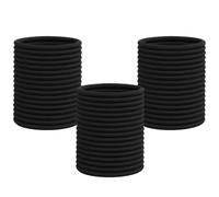 49 elastici per capelli neri, spessi 4 mm, morbidi elastici per capelli, senza metallo, resistenti, unisex, per donne, uomini, ragazze, bambini, accessori per capelli spessi (nero)