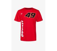 #49 Fabio Di Giannantonio Ducati Corse Racing Motogp Doppio Linea T-Shirt Rosso