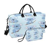 - 49-Koala Travel Duffle Bag Gym Yoga Carry on Borse per Uomo Donna Weekender Bag, Carino Koala Blu, Taglia unica, Borsone da viaggio