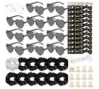 49 Pezzi Occhiali Team Bride Braccialetti Tatuaggi,Bride Occhiali a Forma di Cuore,Occhiali da Sposa Cuore,Occhiali per Addio al Nubilato,Bride to be Gadget,Team Bride Occhiali a Forma di Cuore