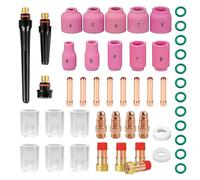 49 Pezzi Saldatrice TIG AC DC Alluminio Accessori per Ugelli, Torcia TIG Accessori, per Saldatura TIG WP - 9/17/18/26