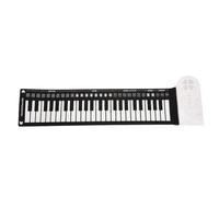 49 Tasti Elettronico Portatile In Silicone Flessibile Arrotolabile A Mano Pianoforte Altoparlante Incorporato Tastiera Per Principianti Organo (Color : White)