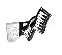 49 Tasti Elettronico Portatile In Silicone Flessibile Arrotolabile A Mano Pianoforte Altoparlante Incorporato Tastiera Per Principianti Organo (Color : Silver)