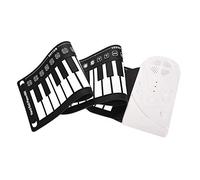 49 Tasti Rolling Up Piano Tastiera per Pianoforte Portatile Pieghevole in Silicone Altoparlante Incorporato per Bambini Principianti per Bambini (Bianco)