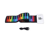 49 tastiera elettronica pieghevole per pianoforte per pianoforte per pianoforte per pianoforte con una batteria da 500 mAh design a silicone colorato per l'apprendimento musicale