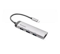 49147 23942491477 Verbatim USB-C Multiport Hub Four Port USB 3.2 Gen 1 - Corsa -