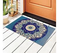 494 Zerbini 40X60cm Simbolo Greco Dell'Occhio Diabolico di Mandala Zerbino Resistente Tappeto Asciugapassi Ultraresistente Tappeto Entrata Casa per Ingresso, Bagno, Cucina