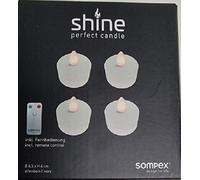 49500 Sompex Shine LED Lanterna 4er Set Radiocomandate Multi LED Tecnica