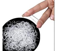 499 mini elastici trasparenti per capelli, tenuta forte per trecce da | Cerchi sottili per capelli elasticizzati per la scuola, la danza e le feste, adatti a tutti i tipi di capelli