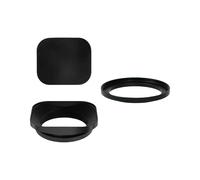 (49mm) For Fujifilm Leica Camera Square Metal Lens Hood Universal Retro Reduce Light js